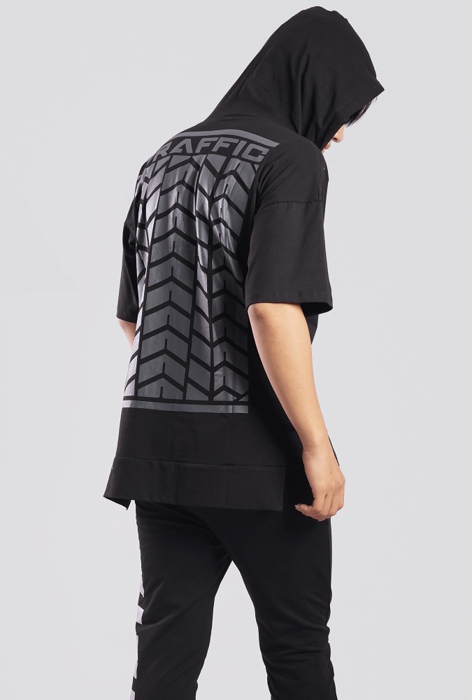 YGN TRAFFIC TYRE Design Hoodie Black &Gray (Boy)